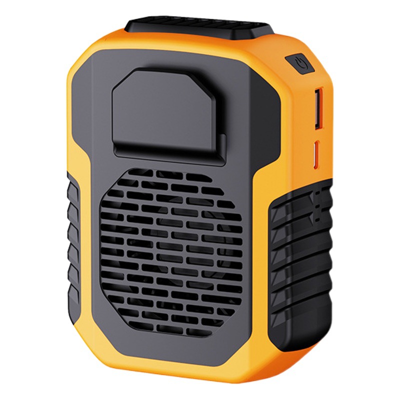 Nueva cintura colgando ventilador USB carga al aire libre trabajo clip cintura portátil hoja-libre Halter pequeño ventilador transfronterizo