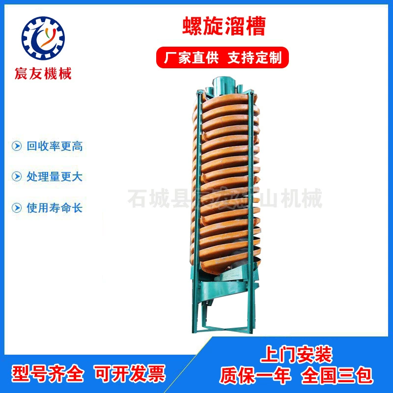 Спиральный желоб Chenyu FRP для гравитационной сепарации титановой железной руды, аксессуары из ПВХ, большой диск, антикоррозийный и износостойкий материал