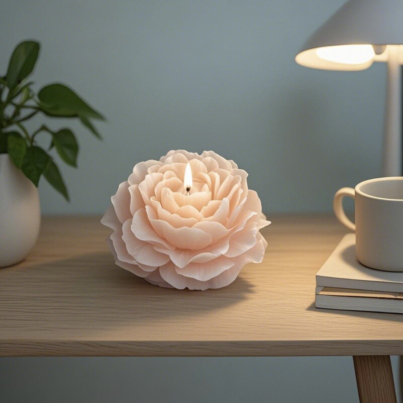 牡丹の花の形のお土産キャンドル手作りロマンチックな香りのギフト装飾装飾品花の香りのキャンドル卸売|undefined
