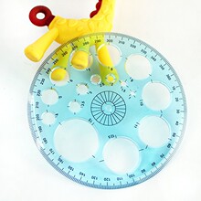 全圆量角器 360度量角器多功能中小学画圆量角学生半圆模板角度尺