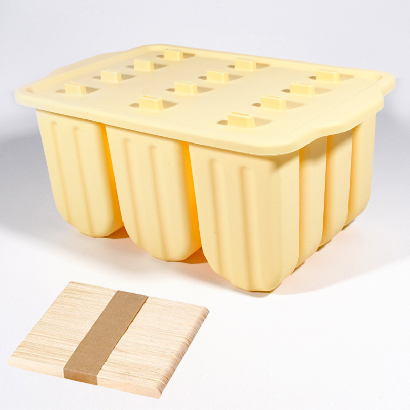 12 consecutive ice cream molds yellow (50 sticks)