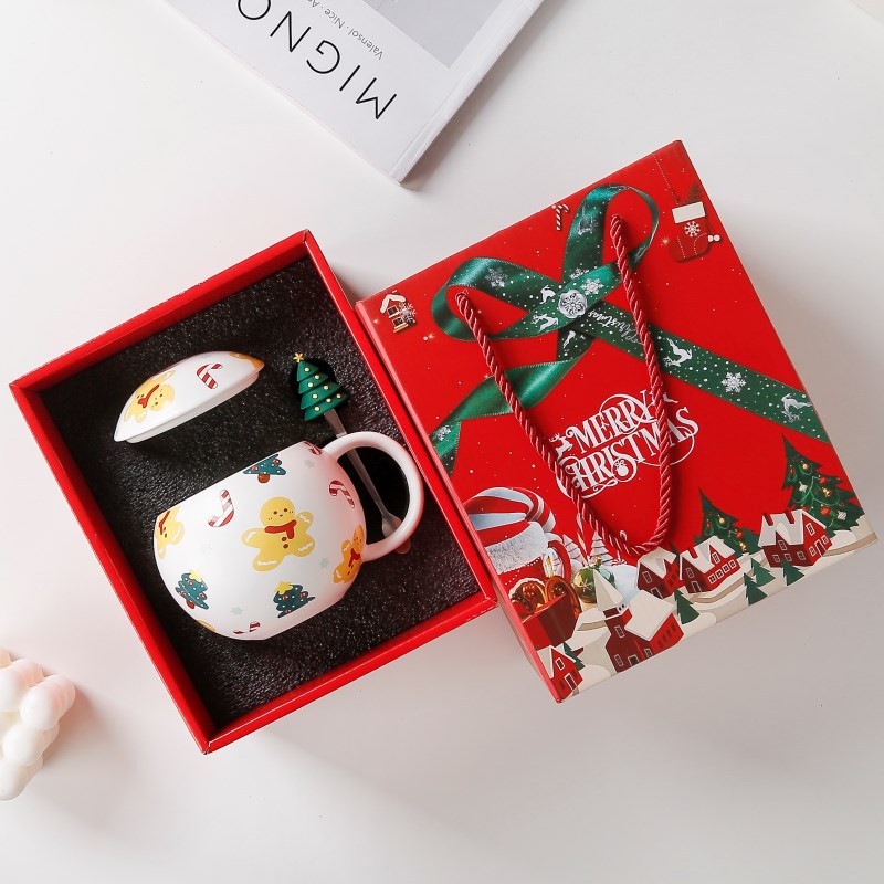 1 Set Quantity Home Occasion Christmas Casual Snowflake Ceramics Water Bottles 1 Set