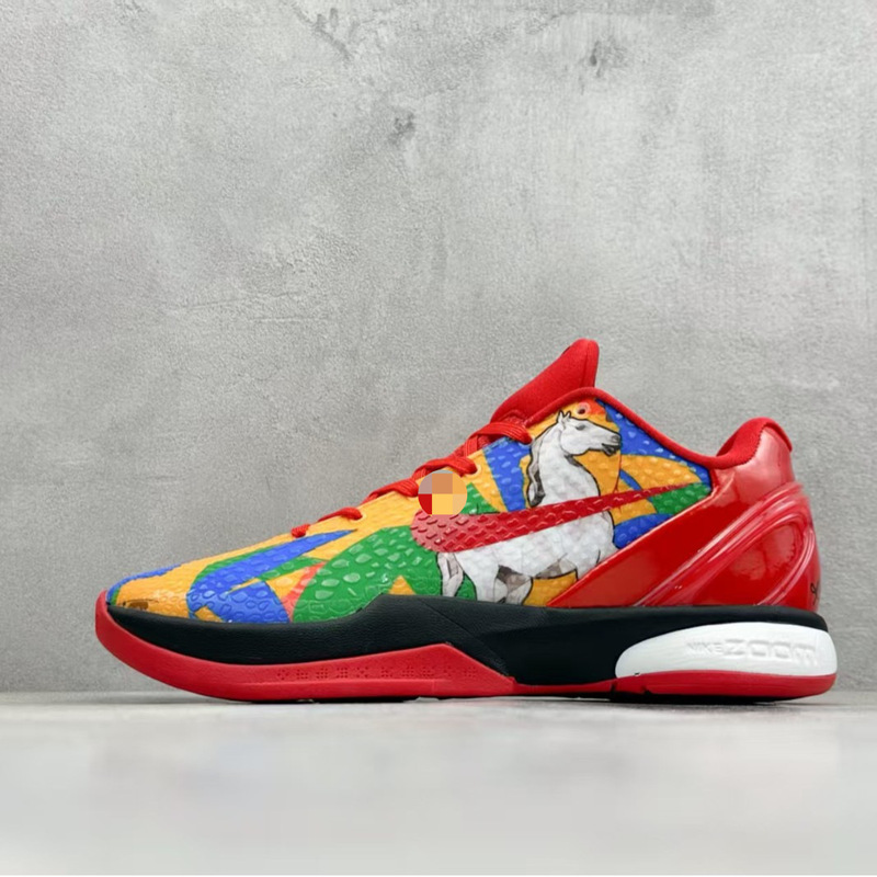 26 New Models of New Year Edition Putian Shoes Kobe 6Th Generation Year of the Horse Limited Edition Practical Basketball Shoes with Real Carbon Plate and Air Cushion
