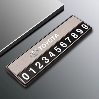 Phone Plate, Nömrəli dayanma kartı - toyota-d-model-parking-sign-beige-comes-with-5-sets-of-number-plates