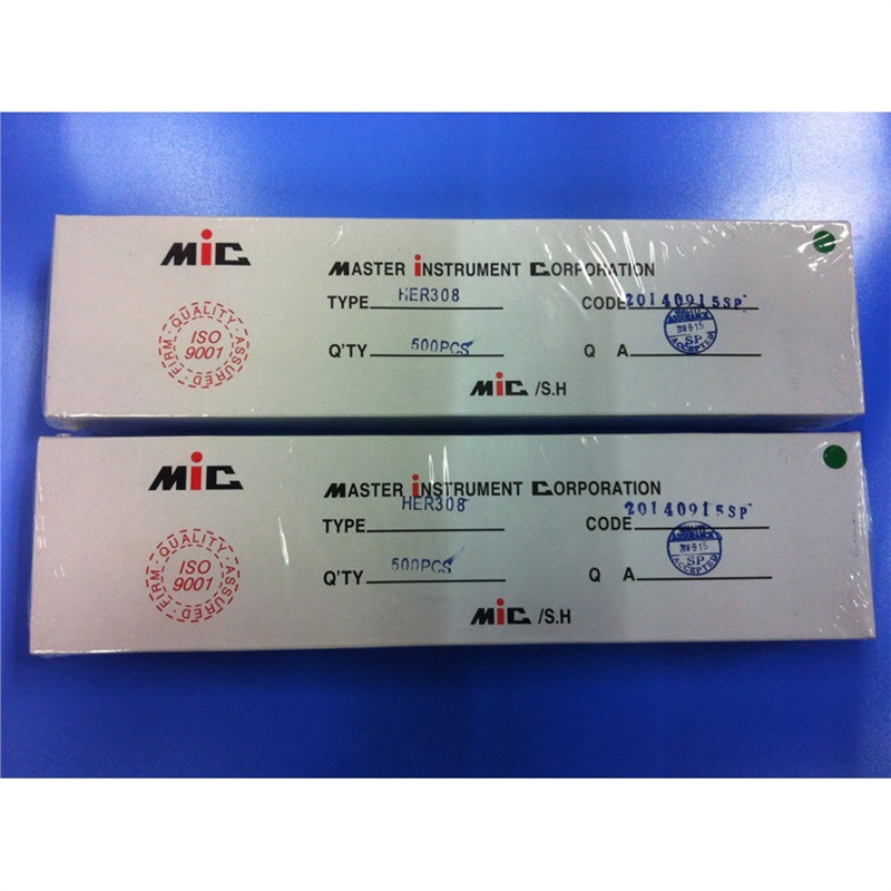 HER308 DO-214AD DO-27封装 直插高效率整流二极管 铜脚新年份