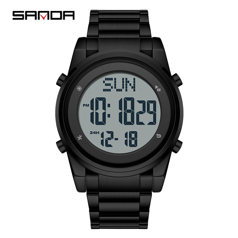Sanda relojes adolescentes de secundaria primaria relojes de pulsera masculinos nocturna despertador impermeable multifuncional al por mayor