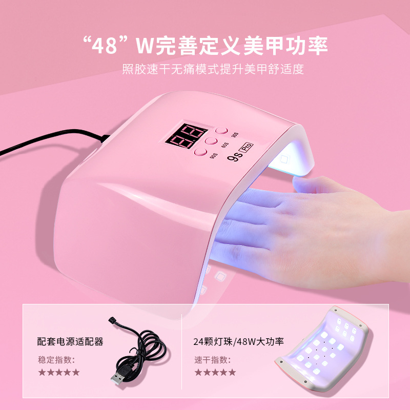 Mini portátil LED máquina de fototerapia de uñas no negro mano de secado rápido tienda herramienta especial lámpara de hornear 36W de alta potencia sin dolor