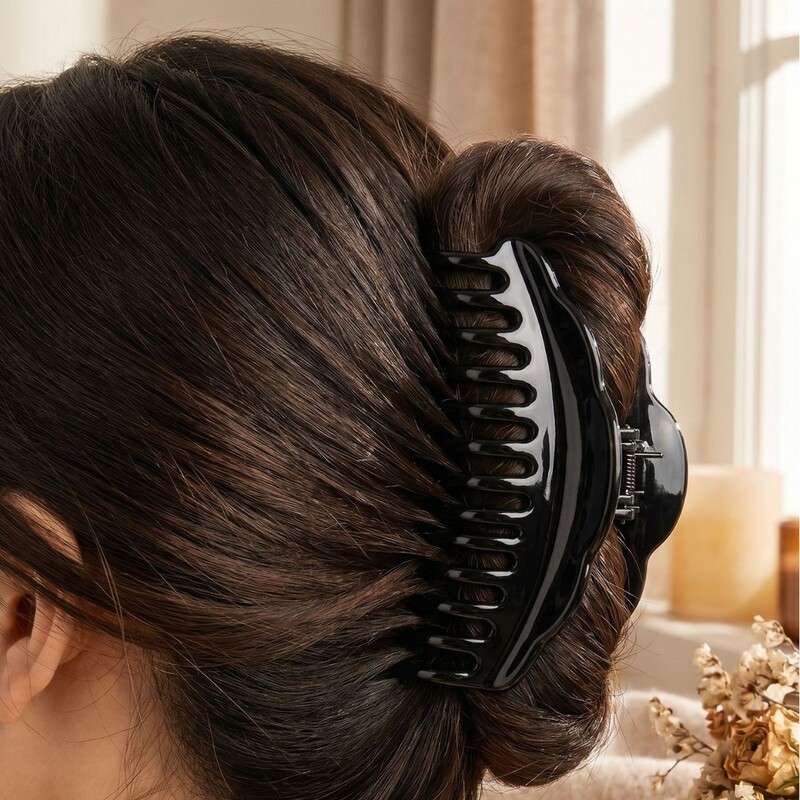 Plastic Abs Extra-Large Black Hair Claw Clip, Popular Hair Accessory in Stock, Direct Sales from the Manufacturer, Fresh and Sweet Style