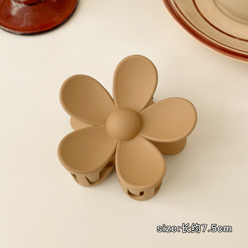 Accesorios para el cabello de pinza de tiburón de acrílico grande de Corea, clip de agarre para el cabello de disco simple, tocado de horquilla de cabeza femenina al por mayor