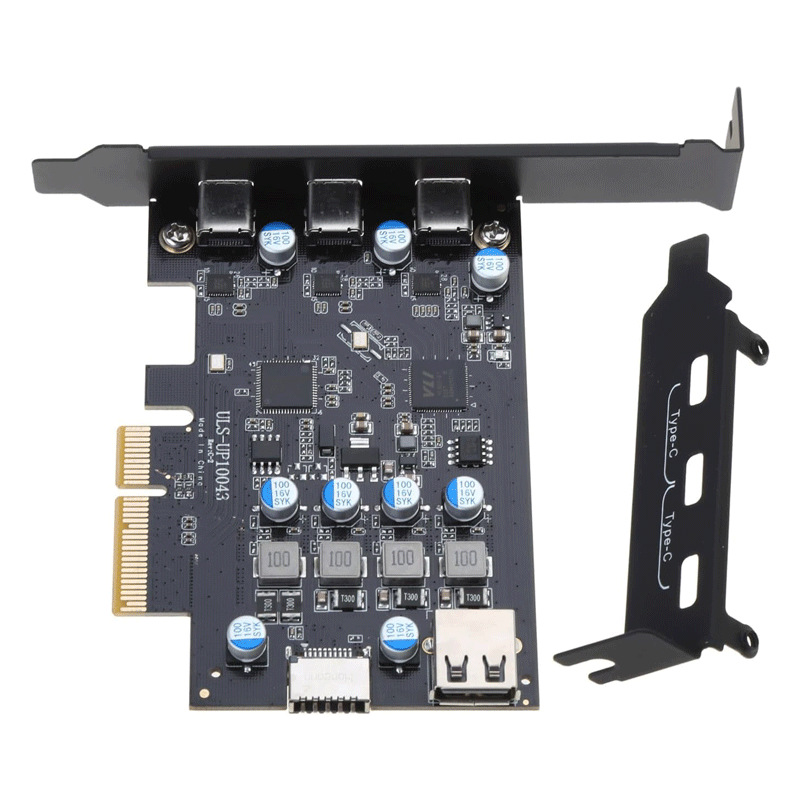 Fabricante en existencia PCIE a la tarjeta de extensión tipo-c USB3.2 20Gbps Tarjeta sin conductor del adaptador de la computadora de escritorio