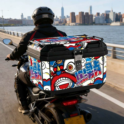 Trunk Waterproof Universal Detachable Rear – Motorcycle trunk - 48s-lion-industry-successstandard-configurationbase-plate-screws