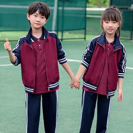 小学生校服三件套学院风风班服秋季初中高中长袖运动服套装批发