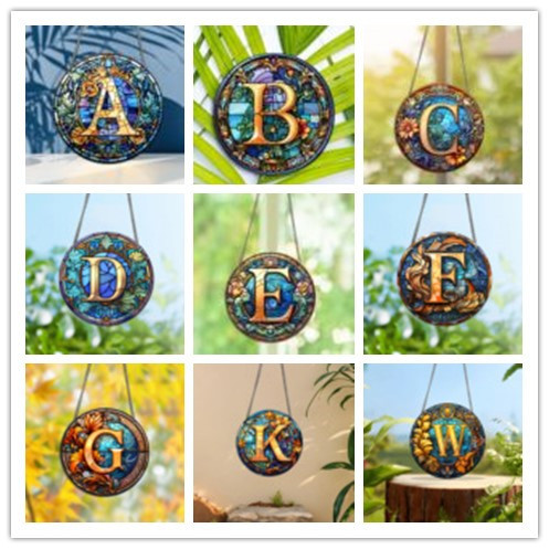 26 letras colgantes colgantes de cadena acrílica fabricantes de colgantes para el hogar al por mayor con colgantes de cadena