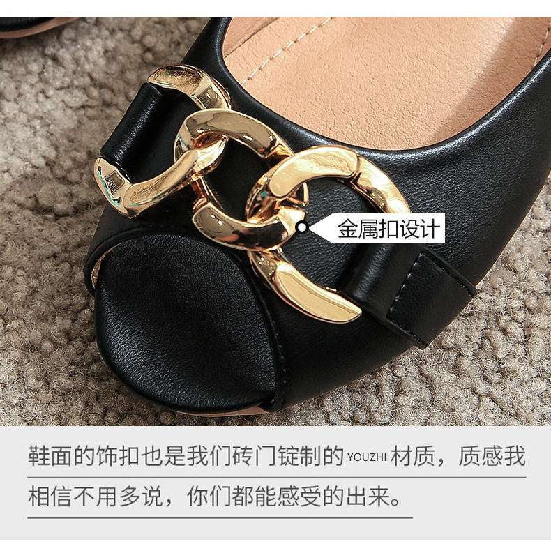 Giày bệt nữ mũi nhọn hở mũi kiểu miệng cá, đế bệt gót thấp 1–3 cm, dễ mang — Màu mơ, Màu đen chi tiết 10