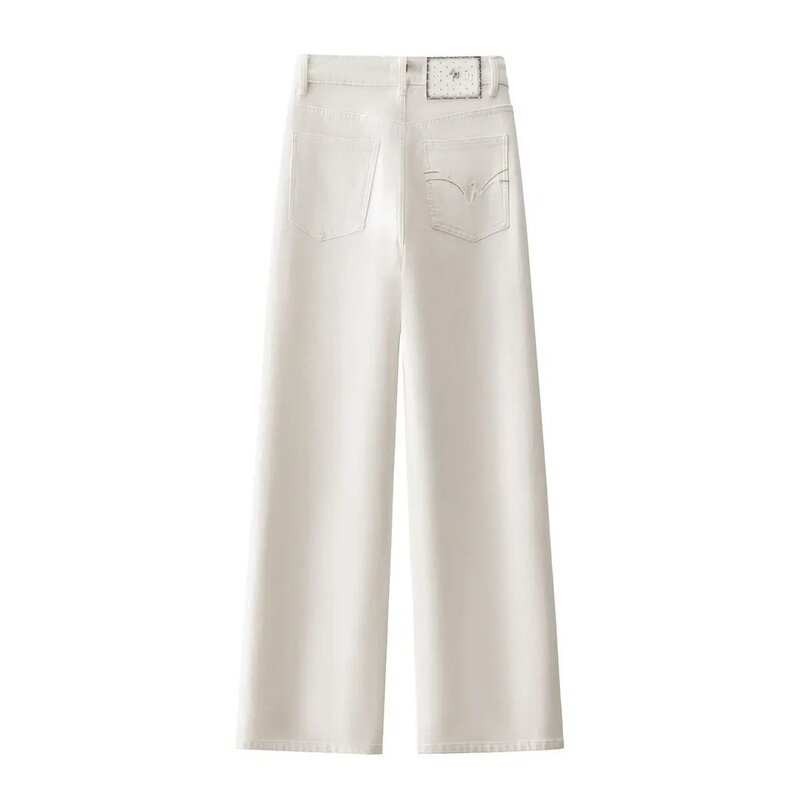 【Cloud White】2026 Year of the Horse New Model Perfect Fit Slim Straight Jeans High Waist Slimming Versatile Pants