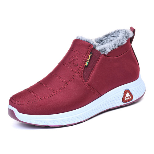 Winter Old Beijing Cloth Shoes Women's Cotton Shoes Mother Shoes Soft Sole Anti-Slip Elderly Cotton Shoes With Fleece Thick Warm Anti-Slip