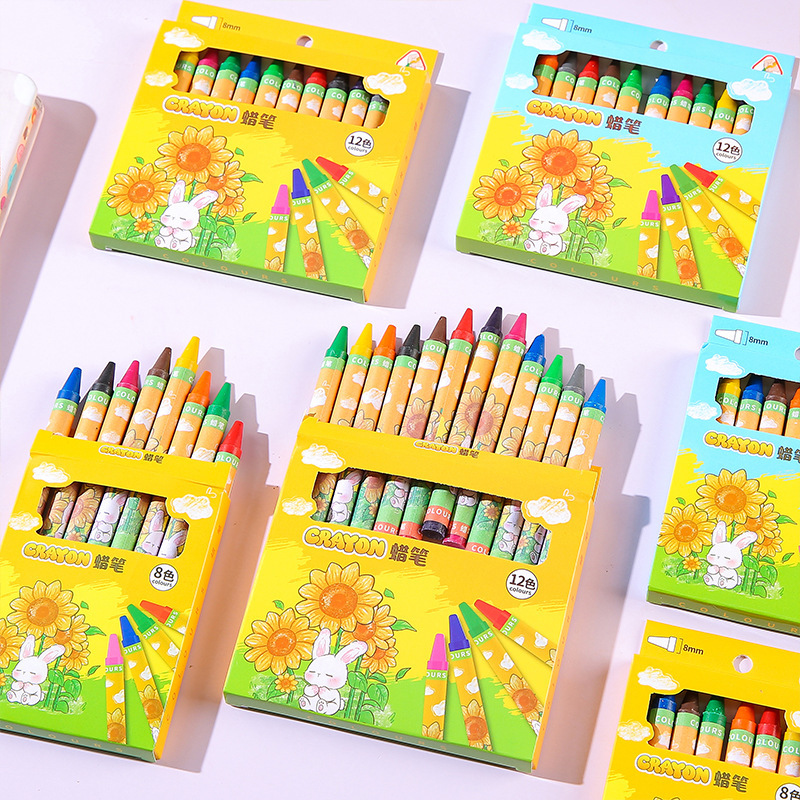 Crayones de Pintura para Niños 12 Colores Lavables de Papel