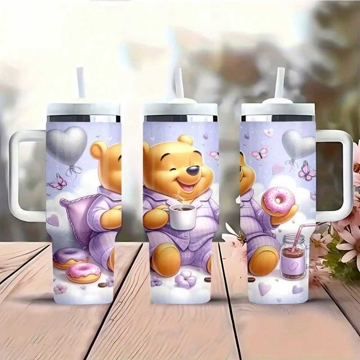 Transfronterizo Amazon 40oz Sanrio dibujos animados KT gato serie termo taza de hielo taza de café portátil con mango