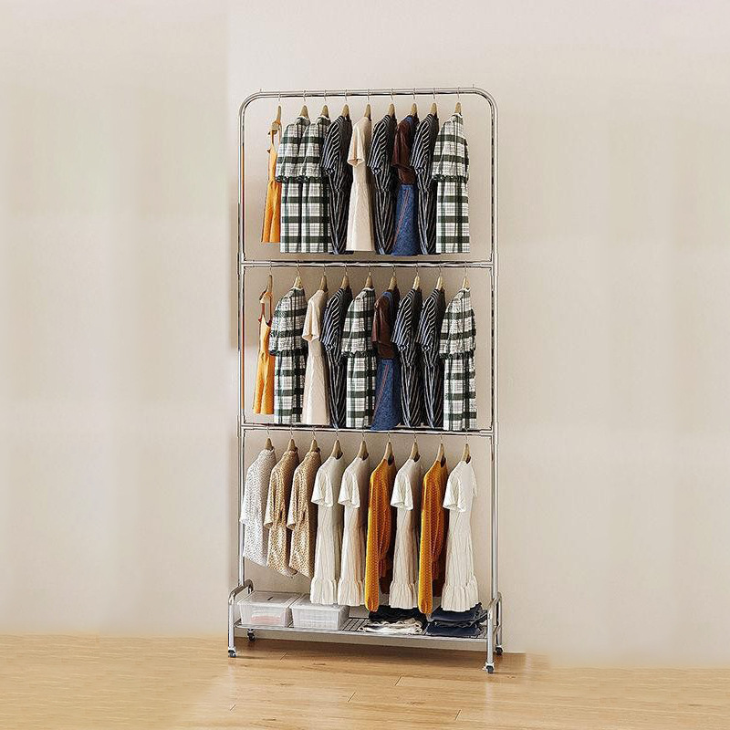 스테인레스 스틸 밝은 표면 길이 100*높이 220 바퀴가 있는 3층 스크린 패널