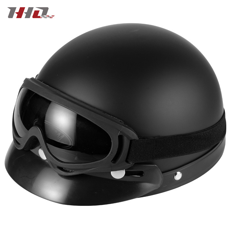 Nuevo casco eléctrico de batería casco de automóvil cuatro estaciones generales para hombres y mujeres otoño y invierno caliente fabricante de medio casco retro