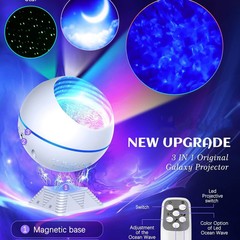 星空灯極光投影灯車載家庭雰囲気星空灯満天星水紋月led小夜灯