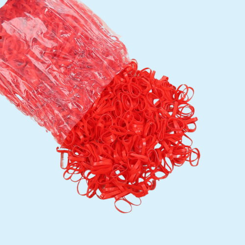 Transparent rubber band white high elasticity rubber band small size elastic loop disposable binding hair tie durable cowhide rubber band