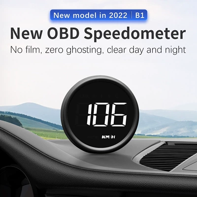 Vehicle HUD Vehicle Speed, Water Temperature - b1-obd-multifunctional-hud-head-up-display