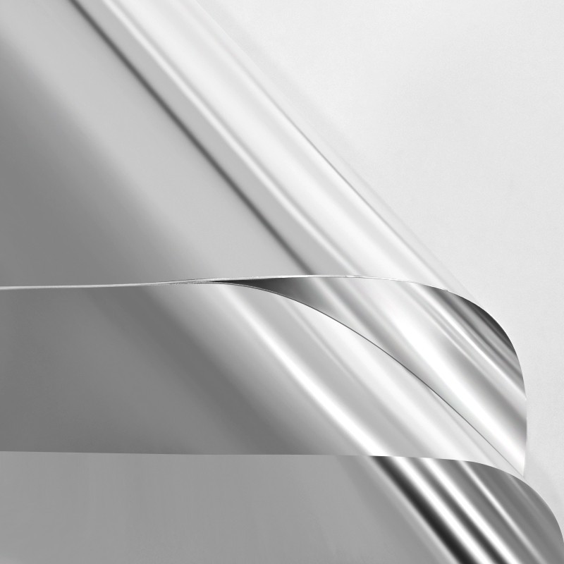 Papel de espejo papel de embalaje al por mayor metal aluminizado plata floral regalo flor ramo material de embalaje paquete de papel de flores