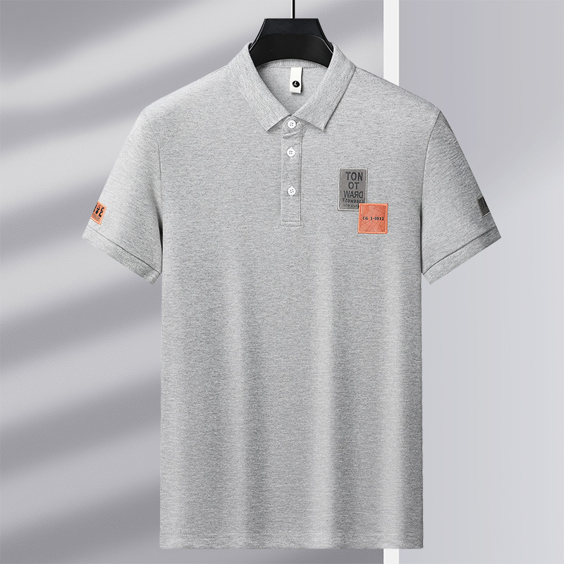 [Wang Fried] New Men's Short-sleeved Polo Shirt T-shirt Men's Lapel Hanging Chart Shake Sound Explosions Group File ① Wave