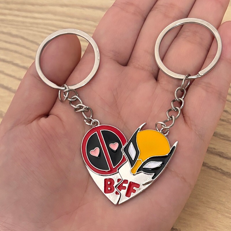 Avengers Marvel Universe Deadpool 3 Dc Wolverine Collage Best Friend Love Keychain Necklace