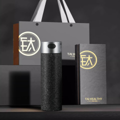 轻奢纯钛保温杯一键开盖钛杯男大容量智能茶水分离泡茶杯女水杯子