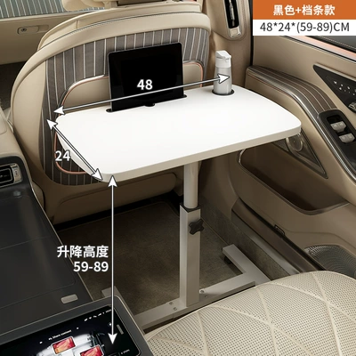 Car Small Table, Foldable Dining Car table board - upgraded-model-with-cup-holder-ipad-card-slotwarm-white-4824