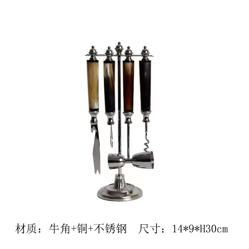 India importada abrazadera de botellas creativa hueso de buey colorido botella levantador modelo de sala de vinos decoración de mesa de comedor bar