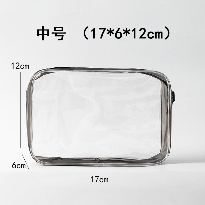 Bolsa de lavado visual de PVC espesa en stock bolsa de almacenamiento de cosméticos de viaje al aire libre bolsa de cremallera impermeable