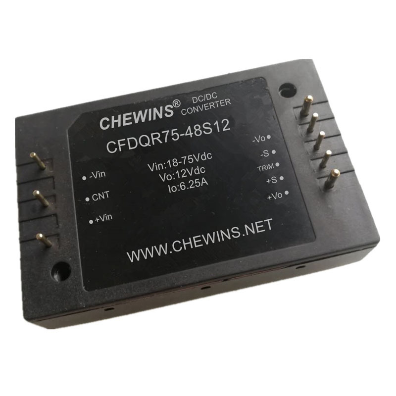 CFDQR75-48S12 DCDC模块电源18-75V输入48V转12V 75W 1/4砖电源