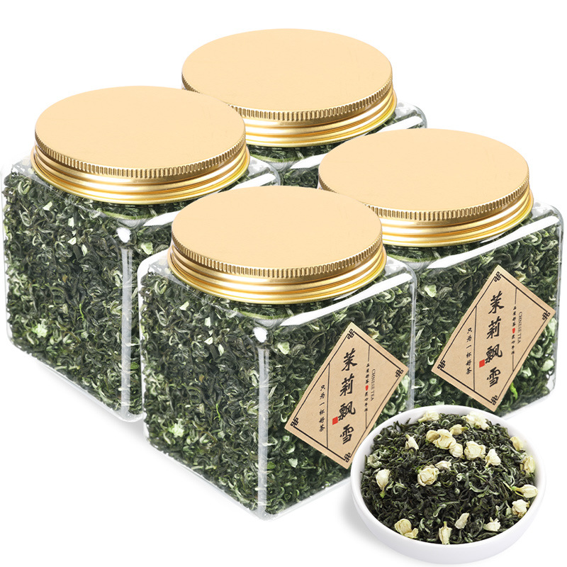 直销茉莉飘雪新茶特级浓香型花茶叶四川碧潭级炒花飘雪散装自己喝