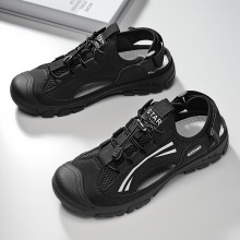 凉鞋男2025夏季新款透气镂空包头沙滩鞋休闲运动软底男士涉水潮鞋