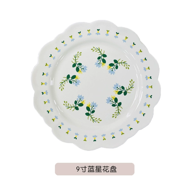 9 inch blue star flower plate★♜