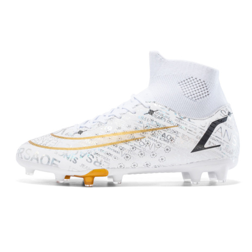 Cross-border high-top football shoes for boys and girls tf broken nails adult turf foot high school training students training shoes wholesale