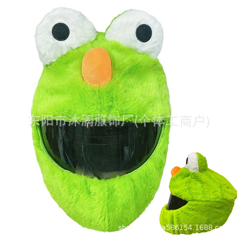 Funda protectora de casco divertida con personalidad de punto transfronterizo, máscara de ciclismo, accesorios de decoración de motocicleta, conejo, tiburón, tres ojos