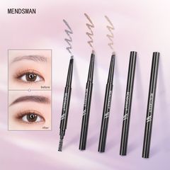 跨境熱銷MENDSMAN眉筆雙頭防水易上色旋轉三角頭眉筆帶眉刷初學者