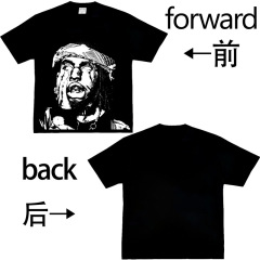 特大パターン外国貿易 T シャツ男性と女性のためのレトロ Y2K プリント T シャツストリートトレンド男性と女性のクロスボーダーヨーロッパとアメリカンスタイルの T シャツ