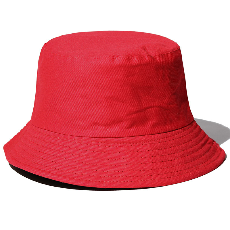 Sombrero de pescador de color sólido procesado con logotipo impreso para padres e hijos, sombrero de cubo informal para estudiantes al aire libre con protección solar y ala ancha