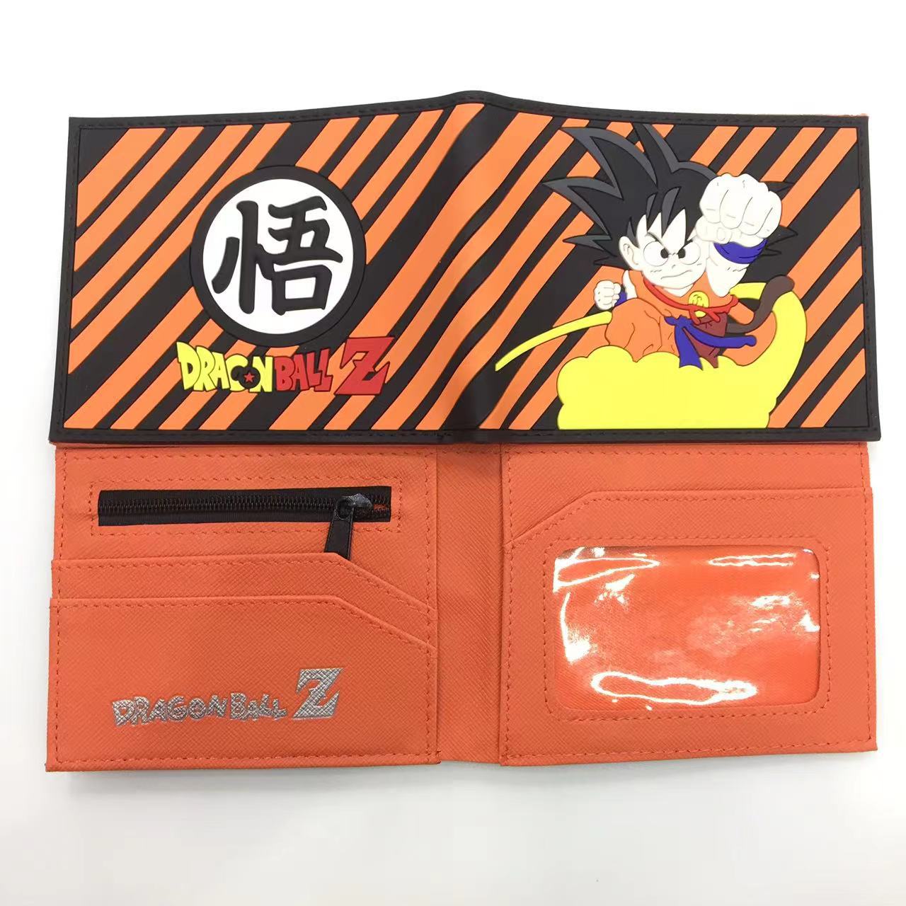 Anime nuevo Dragon Ball dragón Bola de silicona cartera tortuga Wu corto estudiante cartera masculina