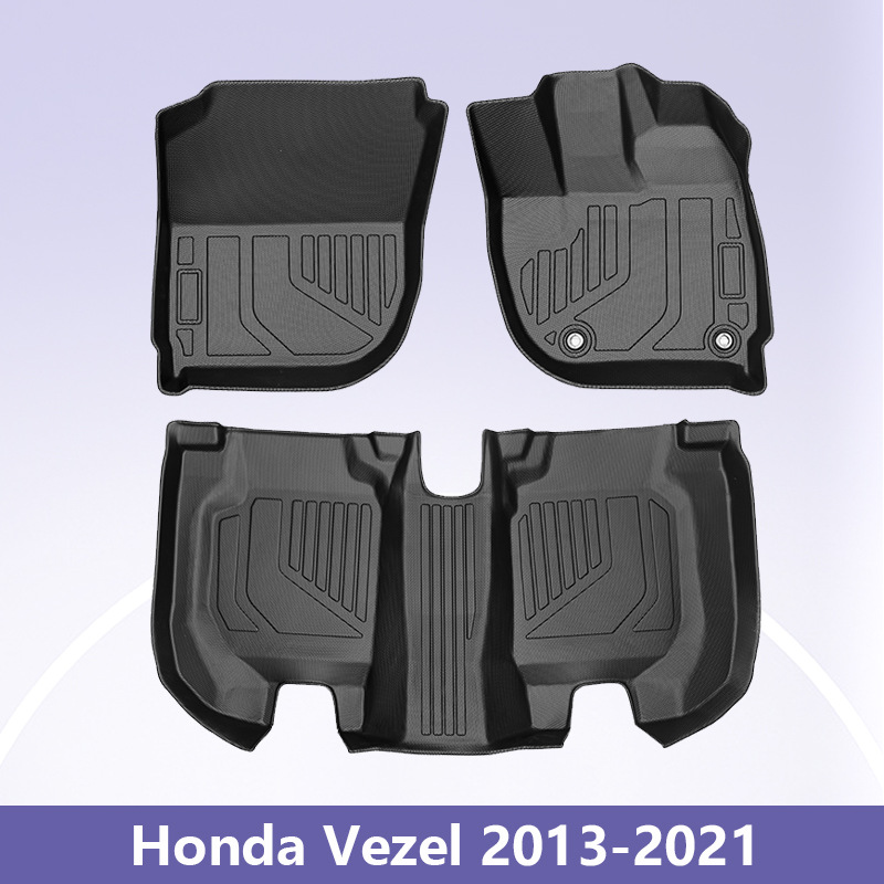 Aplicable a Honda Vezel2013 - 2021 timón derecho 3D todo el tiempo material TPE almohadilla de pie cojín del maletero