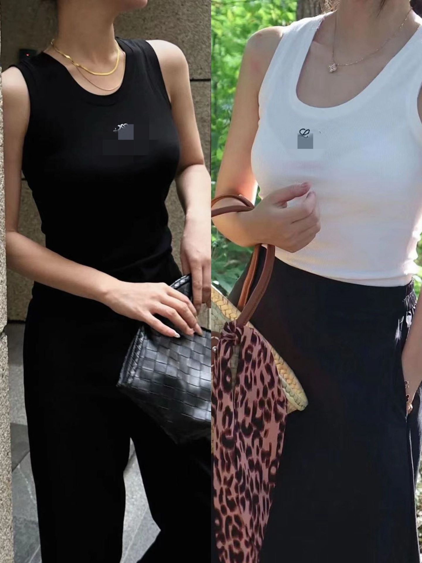 Threaded Embroidery Logo Round Neck Tank Top for Women, Slimming Inner Wear T-Shirt, Sleeveless Camisole, Versatile Base Top, New Style 25