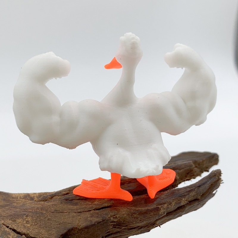 跨境新品3D打印Muscle goose打了鸡血的肌肉鹅摆件家居桌面装饰品|undefined