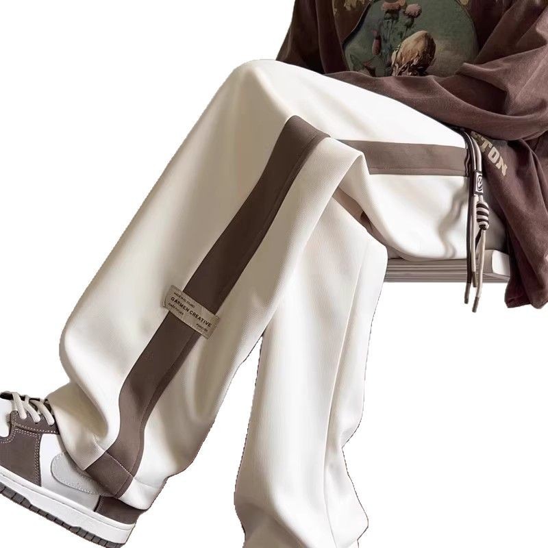 Pantalones deportivos de tendencia masculinos relajados de verano, pantalones relajados de primavera, pantalones casuales de hombre.