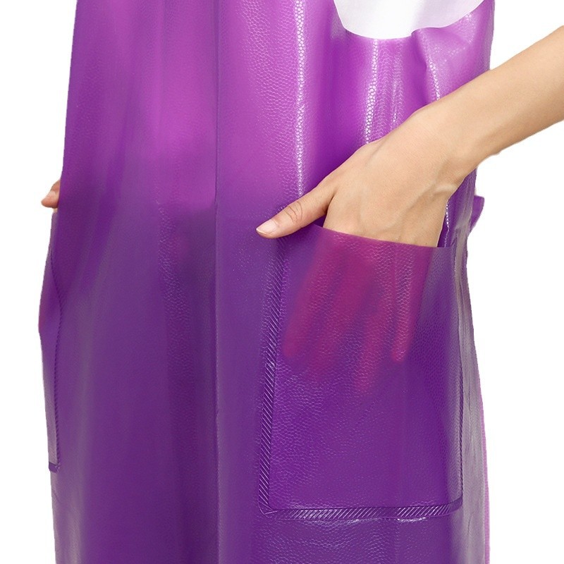 PVC cabeza de caballo delantal largo transparente grosor resistente al desgaste cocina PVC impermeable para hombres y mujeres cocina especial
