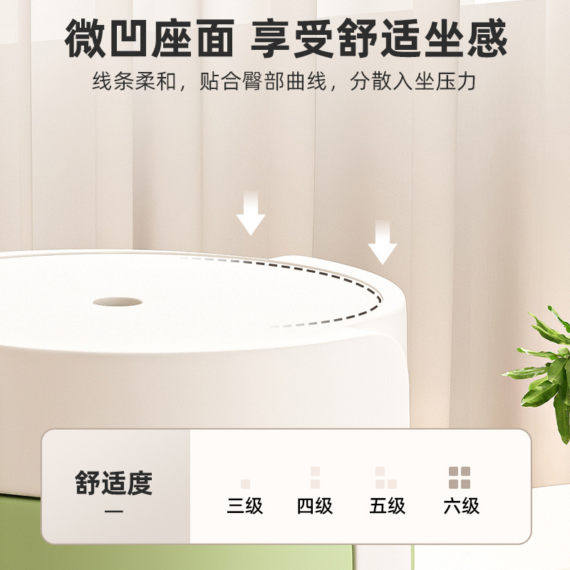 Taburetes de plástico grueso para el hogar, taburetes de comedor ciclón apilables, taburetes de molino de viento, taburetes redondos altos, sillas simples